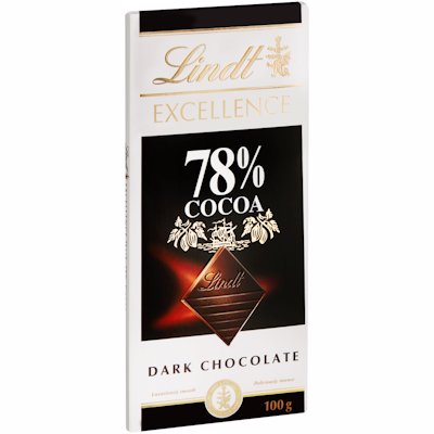LINDT 78% COCOA DARK CHOCOLATE SLAB 100GR