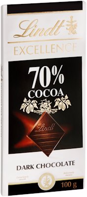 LINDT 70% COCOA DARK CHOCOLATE SLAB 100GR