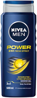 NIVEA MEN SHOWER GEL POWER FRESH 500ML