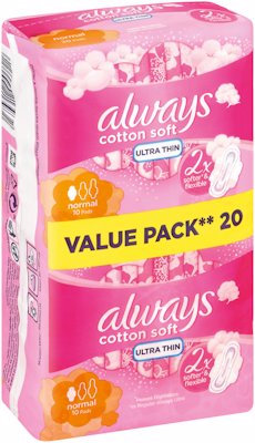 ALWAYS COTTON SOFT ULTRA THIN NORMAL 20'S