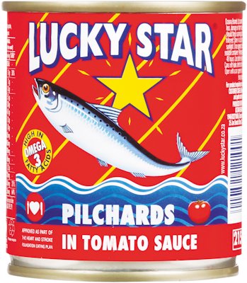 LUCKY STAR PILCHARDS IN TOMATO SAUCE 215G