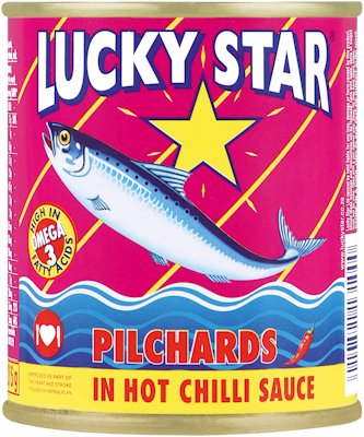 LUCKY STAR PILCHARDS IN CHILLI SAUCE 215G