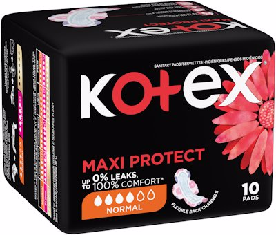 KOTEX MAXI TOTAL CONFIDENCE NORMAL WINGS 10'S