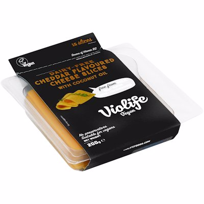 VIOLIFE DAIRY-FREE CHEDDAR FLAVOURED CHEESE 200G