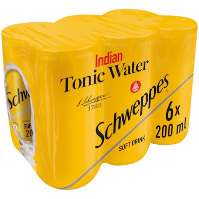 SCHWEPPES TONIC WATER 6-PACK 200ML
