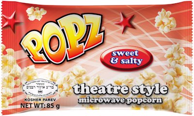POPZ SWEET & SALT FLAVOUR MICROWAVE POPCORN 85GR