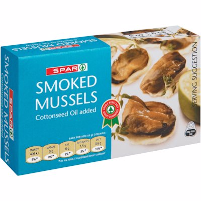 SPAR SMOKED MUSSELS 85GR