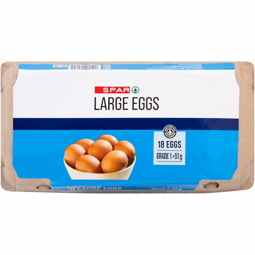 SPAR EGGS LARGE 1.5 18'S