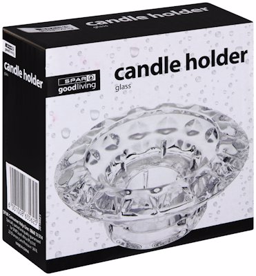 G/L CANDLE HOLDER GLASS 1'S