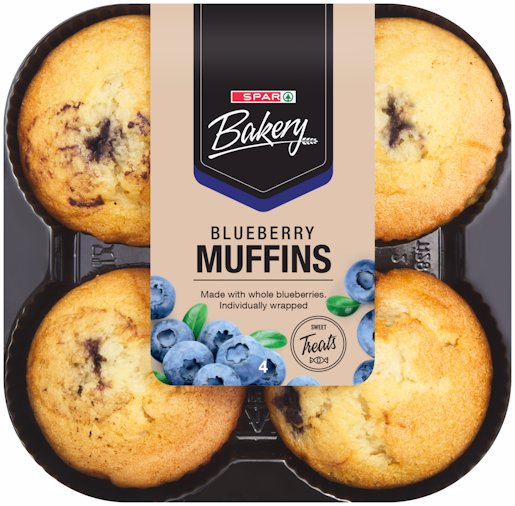 F/L MUFFINS BLUEBERRY 4'S
