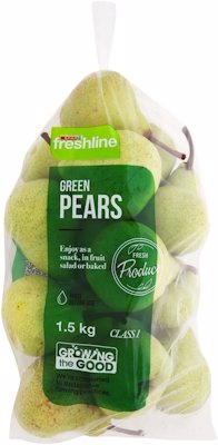 FRESHLINE GREEN PEARS 1.5KG