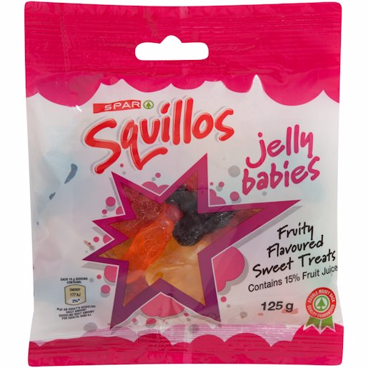 SPAR SQUILLO JELLY BABIES 125GR