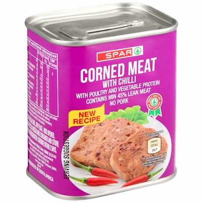 SPAR CORNED MEAT WITH CHILLI 300G
