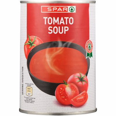 SPAR SOUP TOMATO CANNED 410GR