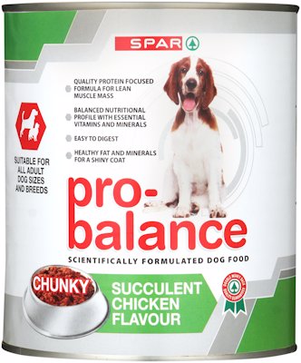 SPAR PRO BALANCE DOG FOOD CHICKEN 775GR