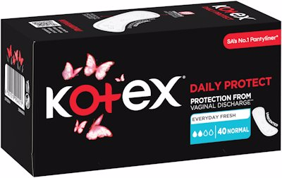 KOTEX EVERYDAY PANTY LINERS UNCENTED 40'S