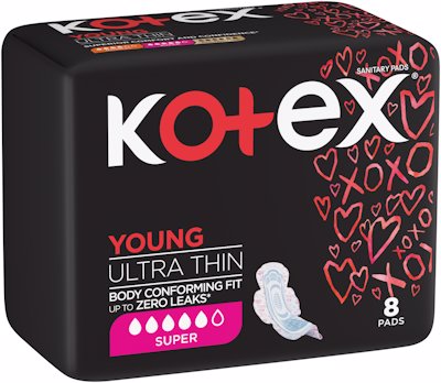 KOTEX YOUNG ULTRA SUPER + WINGS 8'S