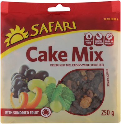 SAFARI SUNDRIED CAKE MIX CHOICE GRADE 250G