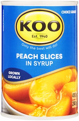 KOO PEACH SLICES IN SYRUP 410GR