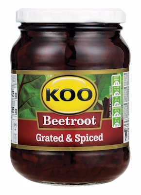 KOO BEETROOT GRATED & SPICED 405G