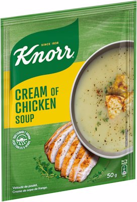 KNORR PACKET SOUP CREAM OF CHICKEN 50GR