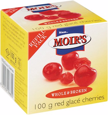 MOIR'S CHERRIES RED WHOLE BROKEN 100GR