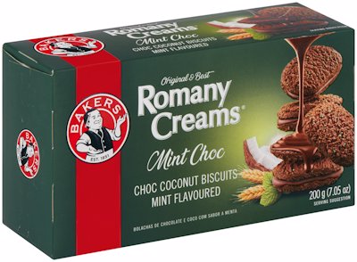 BAKERS ROMANY CREAMS MINT CHOC FLAVOURED 200G