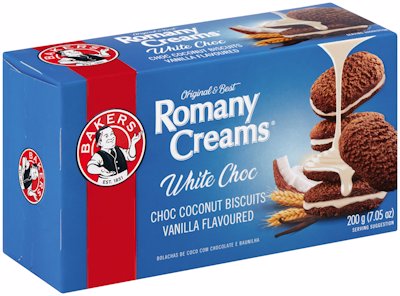 BAKERS ROMANY CREAMS WHITE CHOC COCONUT 200G