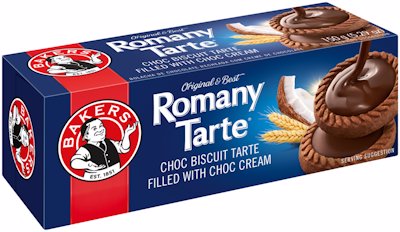 BAKERS ROMANY TARTE CHOC BISCUITS 150G