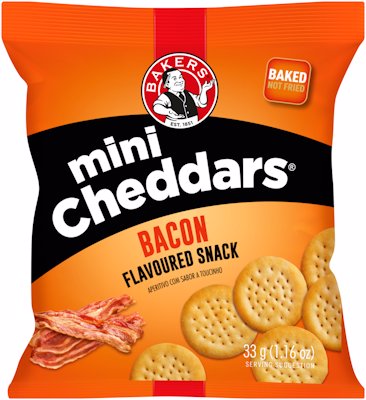 BAKERS MINI CHED BACON 33GR