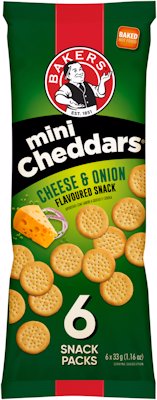 BAKERS MINI CHED CH&ONION 198GR