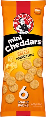 BAKERS MINI CHEDDARS CHEESE 198G
