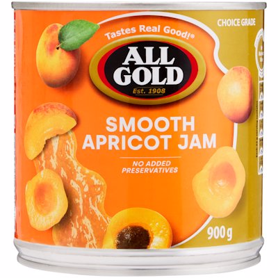 ALL GOLD SMOOTH APRICOT JAM 900G