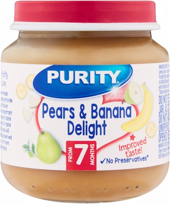 PURITY 2ND FOODS PEAR & BANANA DELIGHT 125ML