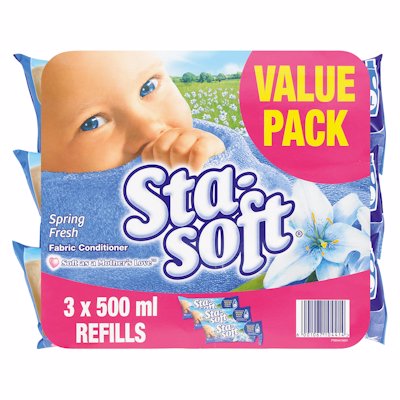 STA-SOFT SPRING FRESH REFILL VALUE PACK 3'S