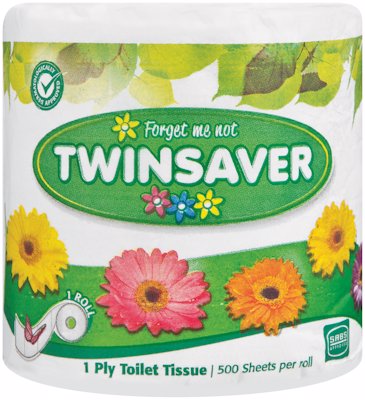 T/SAVER T/ROLL 1PLY WHT 1'S