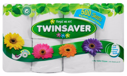 T/SAVER T/PAPER 1PLY 500 8'S