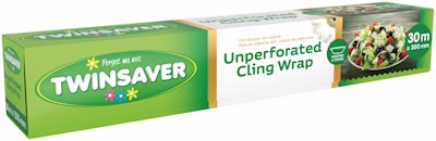 TWINSAVER UNPERFORATED CLING WRAP 1'S