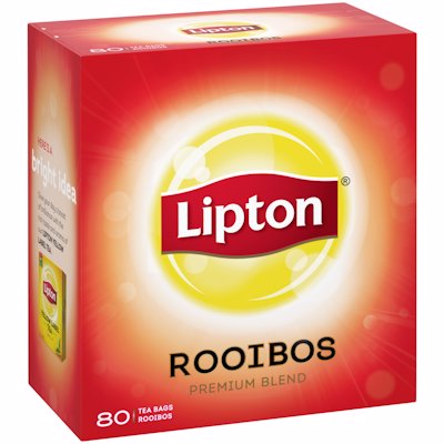 LIPTON ROOIBOS TAGLESS TEA BAGS 80'S