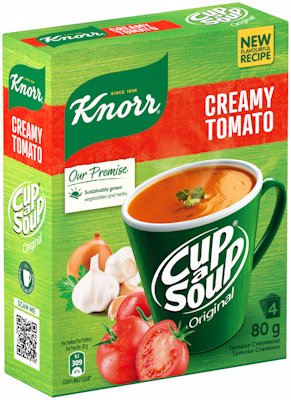 KNORR CUP A SOUP CREAMY TOMATO 4'S