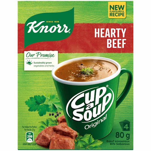 CUP A SOUP HEARTY BEEF 4'S R