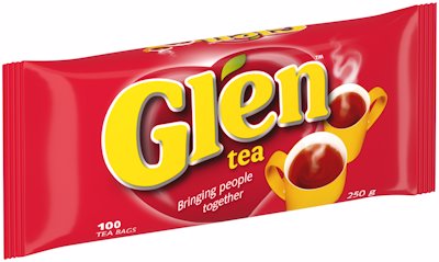 GLEN POUCH TAGLESS TEA BAGS 100'S