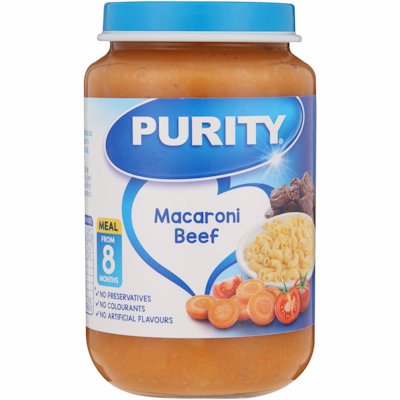 PURITY 3RD FOODS MACARONI & BEEF 200ML