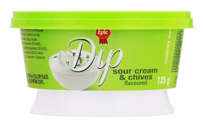 EPIC DIP SOUR CREAM & CHIVES FLAVOURED 125G