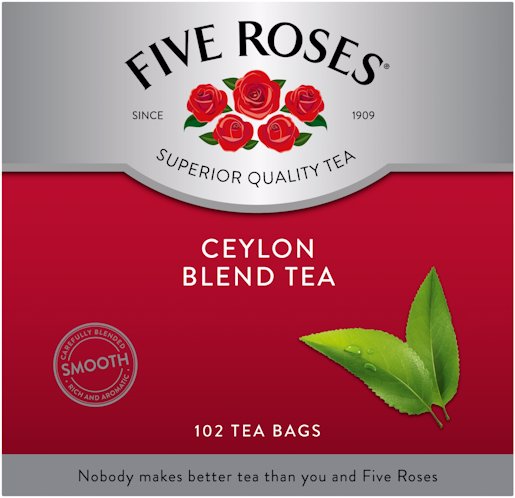 FIVE ROSES TEA BAGS TAGLESS. 100'S