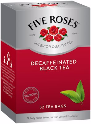 FIVE ROSES TAGLESS TEA BAGS DECAFF 50'S