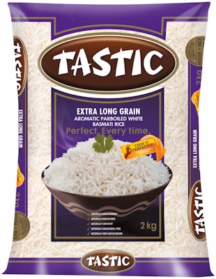 TASTIC EXTRA LONG AROMATIC PARBOILED RICE 2KG