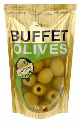 BUFFET OLIVES PITTED GREEN 200G