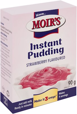 MOIR'S INSTANT PUDDING STRAWBERRY FLAVOUR 90G