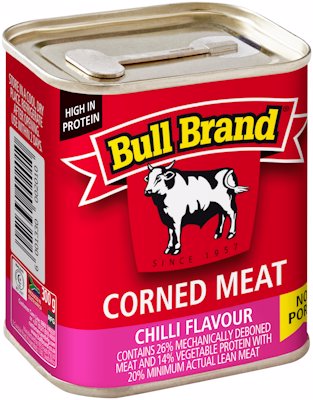 BULL BRAND CORNED MEAT CHILLI FLAVOUR 300G